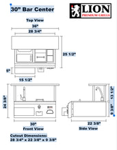 Load image into Gallery viewer, lion Bar center 30&quot;
